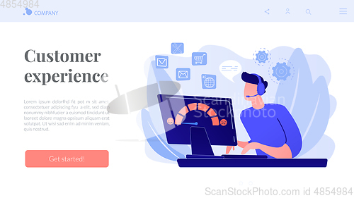 Image of Customer care concept landing page