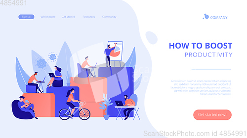 Image of Modern workplace concept landing page