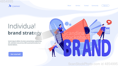 Image of Personal brand concept landing page