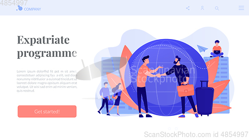 Image of Expat work concept landing page