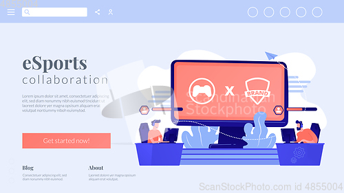 Image of eSports collaboration concept landing page