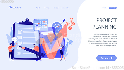 Image of Project planning concept landing page