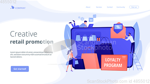 Image of Sales promotion concept landing page