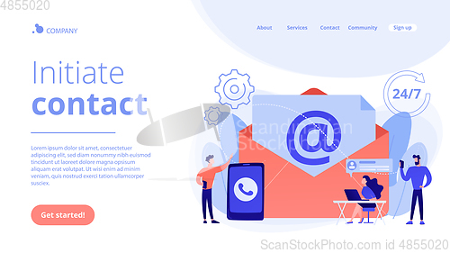 Image of Get in touch concept landing page.