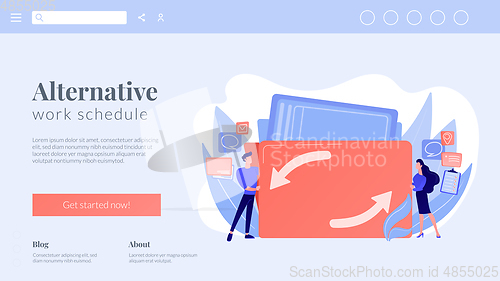 Image of Job sharing concept landing page