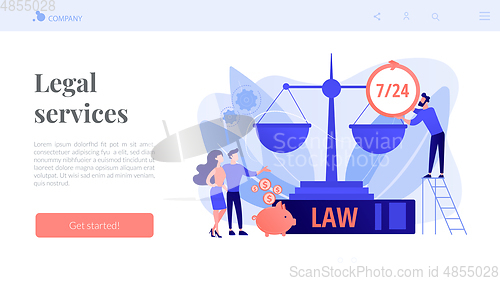 Image of Legal services concept landing page