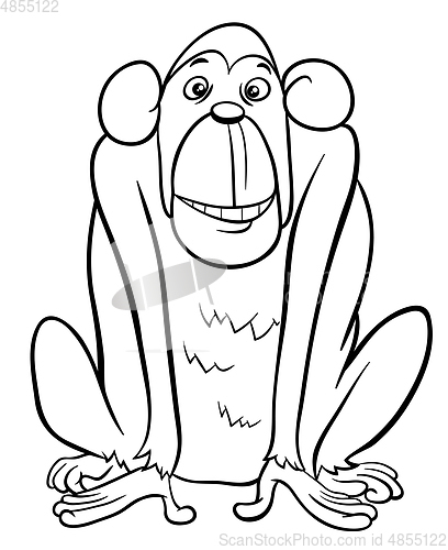 Image of ape character coloring page