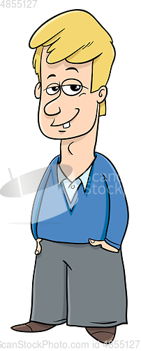 Image of young man cartoon illustration