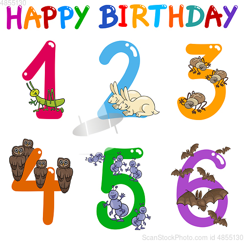 Image of birthday greeting card set