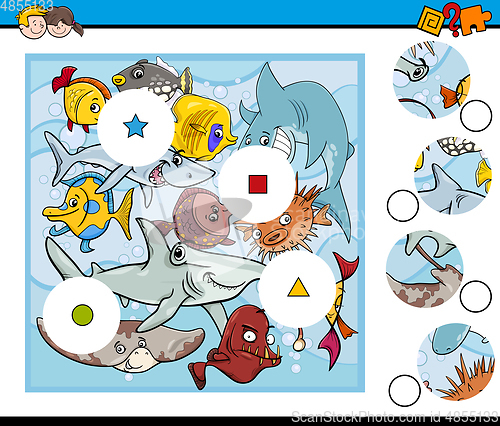 Image of sea life match pieces game