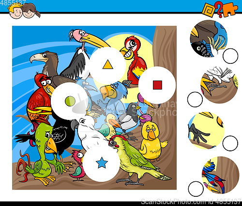 Image of match pieces game with birds