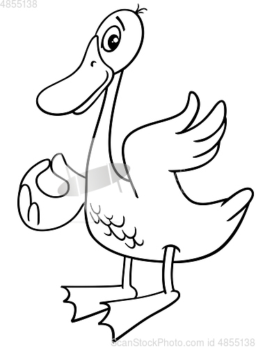 Image of goose character for coloring