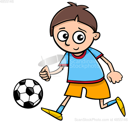 Image of boy playing ball cartoon