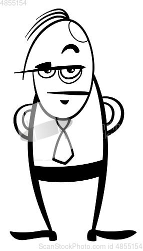 Image of boss black and white cartoon