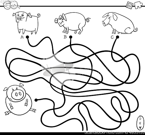 Image of path game coloring page