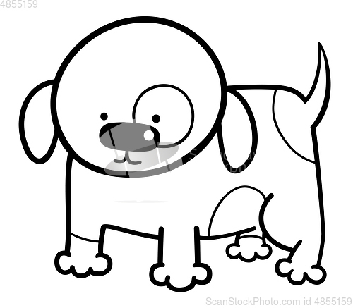Image of puppy character coloring book