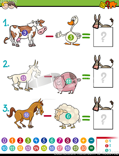 Image of subtraction maths game for kids