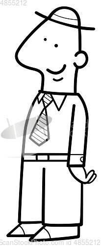 Image of funny man coloring page