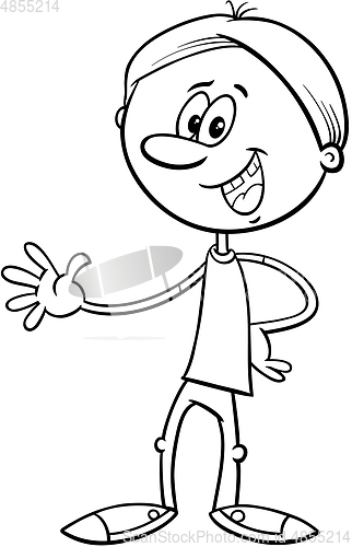 Image of boy character coloring page