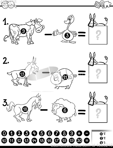 Image of maths game for coloring