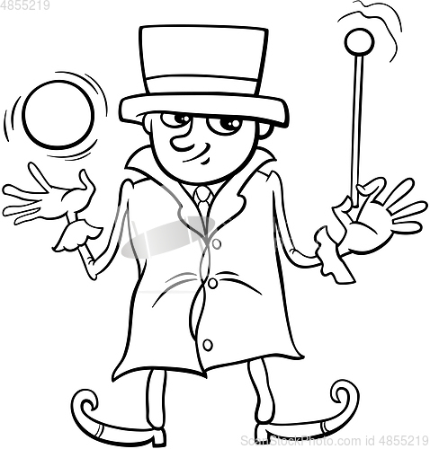 Image of wizard or elf coloring page