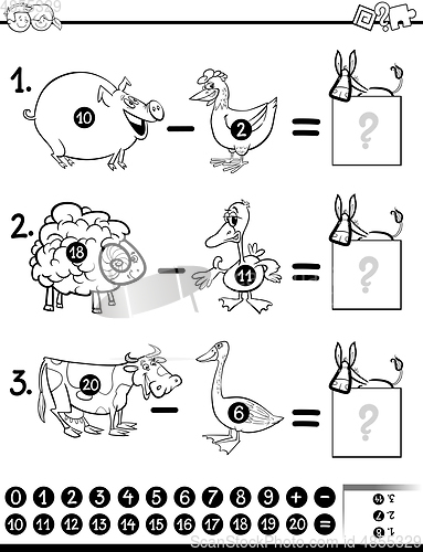 Image of subtraction game for coloring