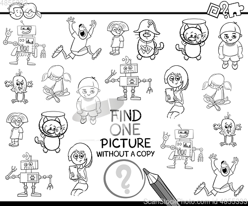 Image of find single item coloring page