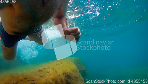 Image of Underwater walk into the sea.
