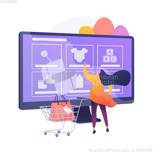 Image of Online shopping vector concept metaphor