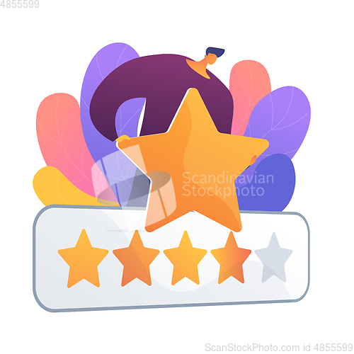 Image of Five star grading vector concept metaphor