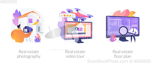 Image of Real estate listing services abstract concept vector illustrations.