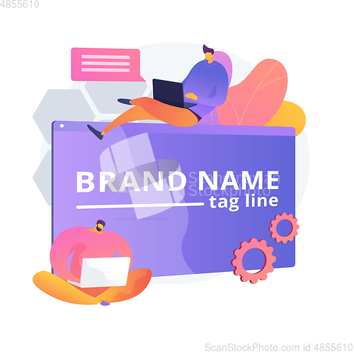 Image of Brand name innovation vector concept metaphor