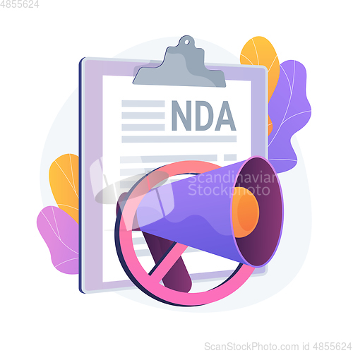 Image of Non disclosure agreement vector concept metaphor