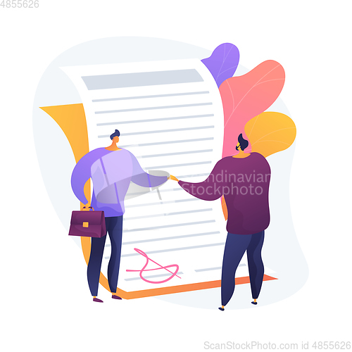 Image of Signing contract vector concept metaphor