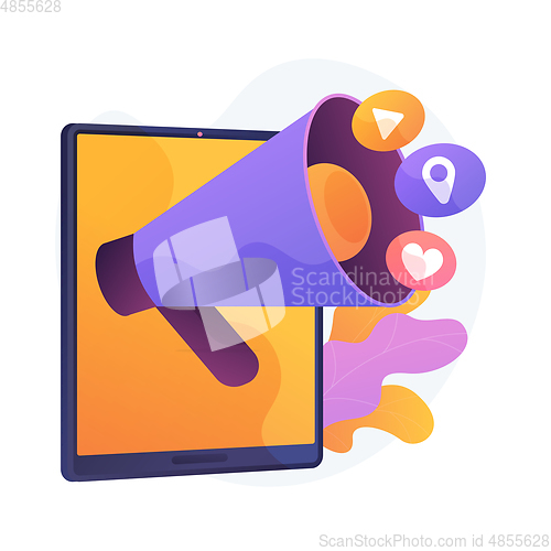 Image of Social media notification vector concept metaphor.