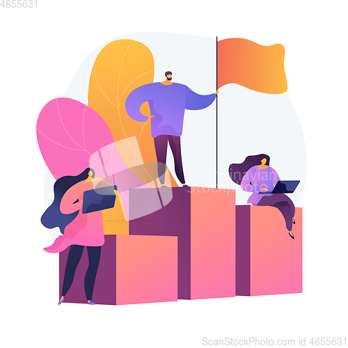 Image of Leadership and success vector concept metaphor