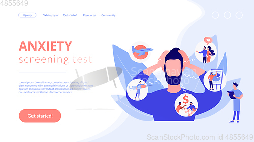 Image of Anxiety concept landing page