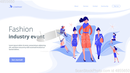 Image of Fashion week concept landing page.