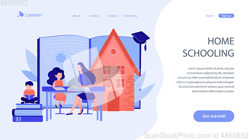 Image of Home schooling concept landing page.