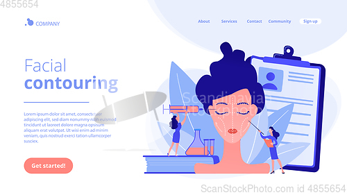 Image of Facial contouring concept landing page.