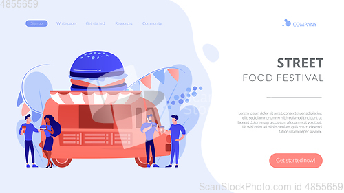 Image of Food festival concept landing page.