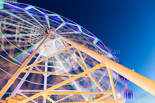 Image of Ferris wheel at night