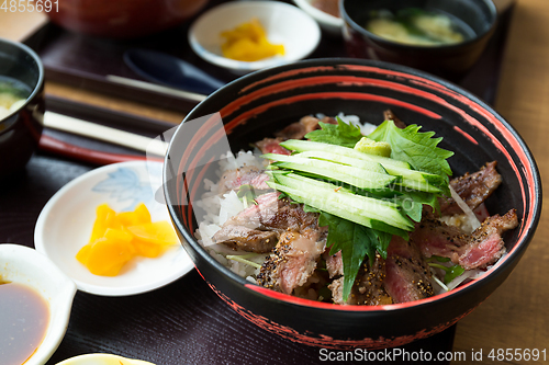 Image of Beef rice in Japanese resturant