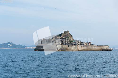 Image of Hashima Island in Nagasaki city of Japan