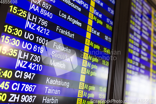 Image of Airport Departure Board