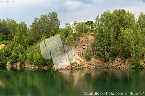 Image of abandoned flooded quarry, Czech republic