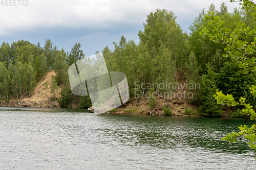 Image of abandoned flooded quarry, Czech republic