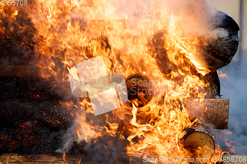 Image of big fire, burning witches