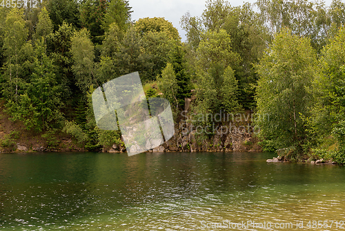 Image of abandoned flooded quarry, Czech republic