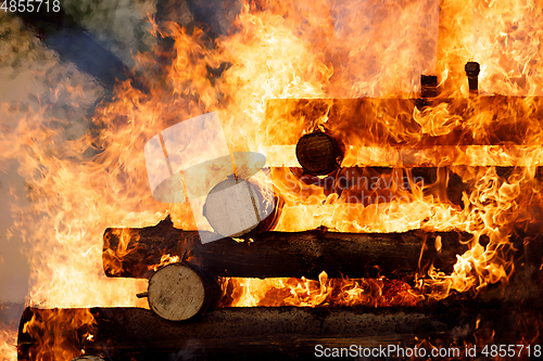 Image of big fire, burning witches